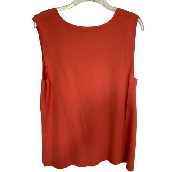 Cable & Gauge Woman Coral Tank Top 1X Office Core Career Capsule Laganlook - Picture 2 of 8